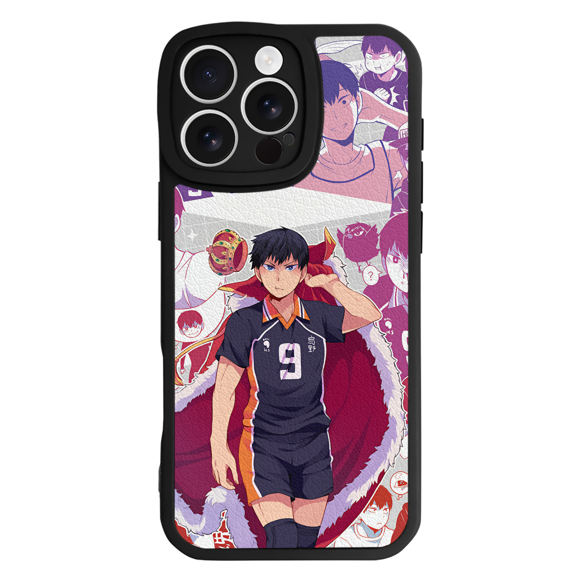 （画像用） ハイキュー!! Haikyu!! 【iPhone 16シリーズ対応】シリコンスマホケース（レザー調） 材質：シリコン